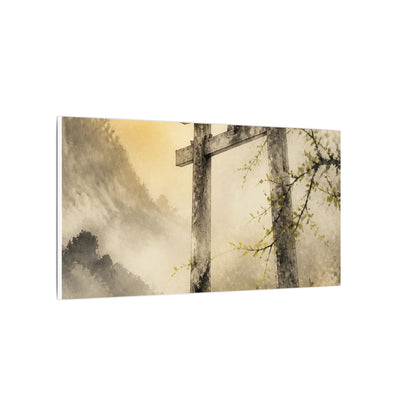 Spring Torii Gate Sumi E Canvas Art | Tranquil Decor