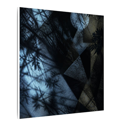 Shadow Play Winter Canvas Art | Dark Japandi Luxurious Design