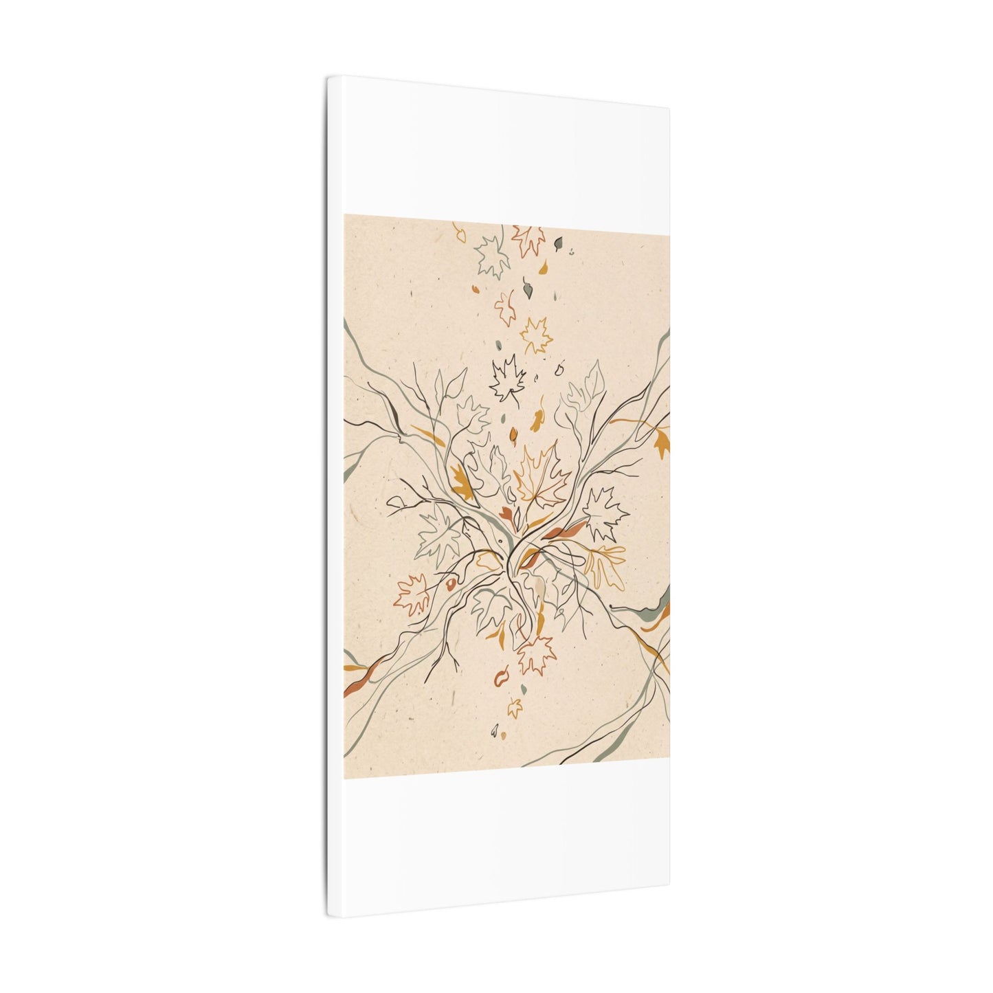 Warm Shadow Play Canvas Art - Minimal Line Japandi