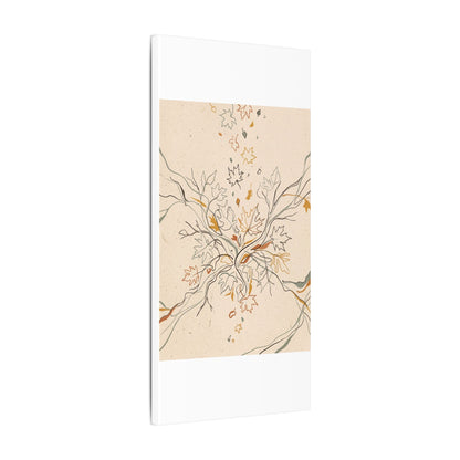 Warm Shadow Play Canvas Art - Minimal Line Japandi