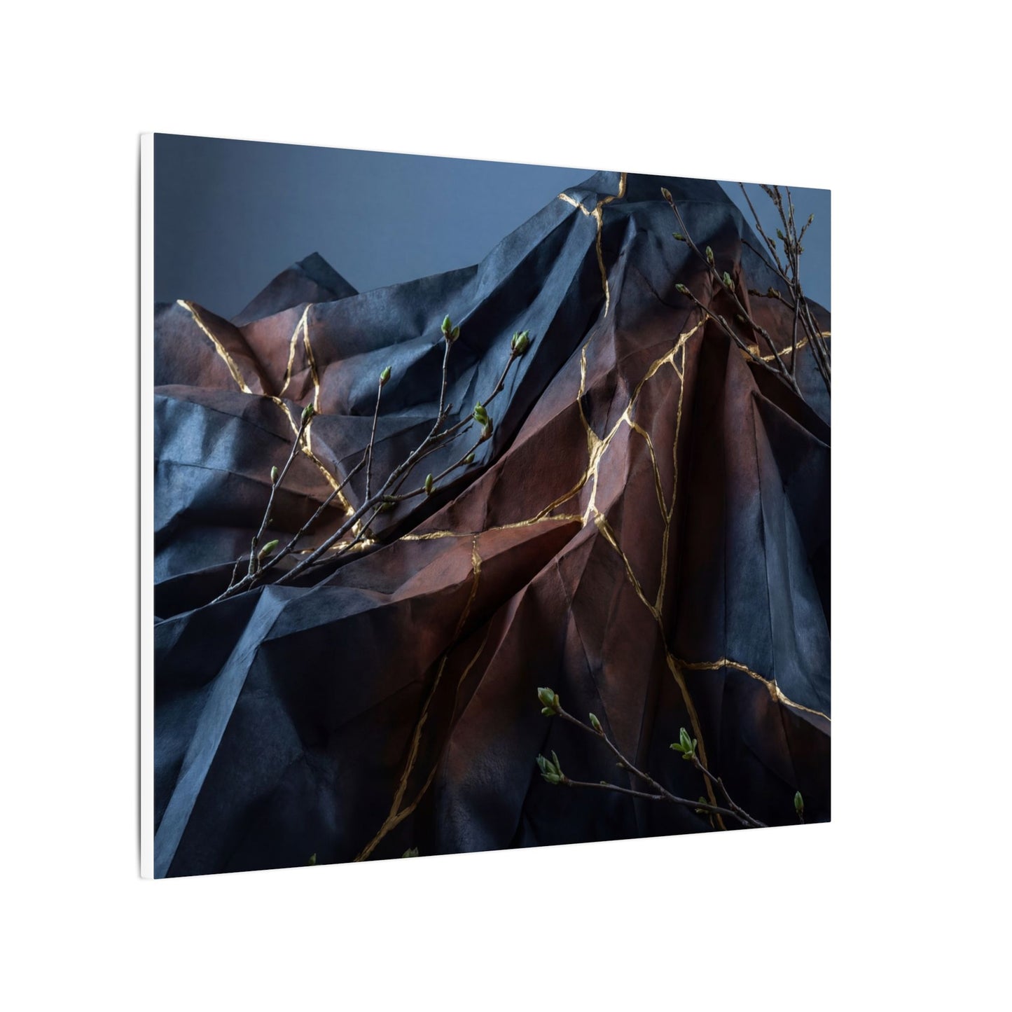 Paper Fold Broken Beauty Canvas Art | Philosophical Kintsugi Art