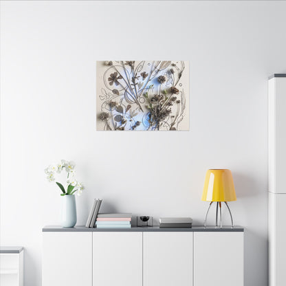 Dried Flowers Minimal Line Canvas Art | Elegant Japandi Art