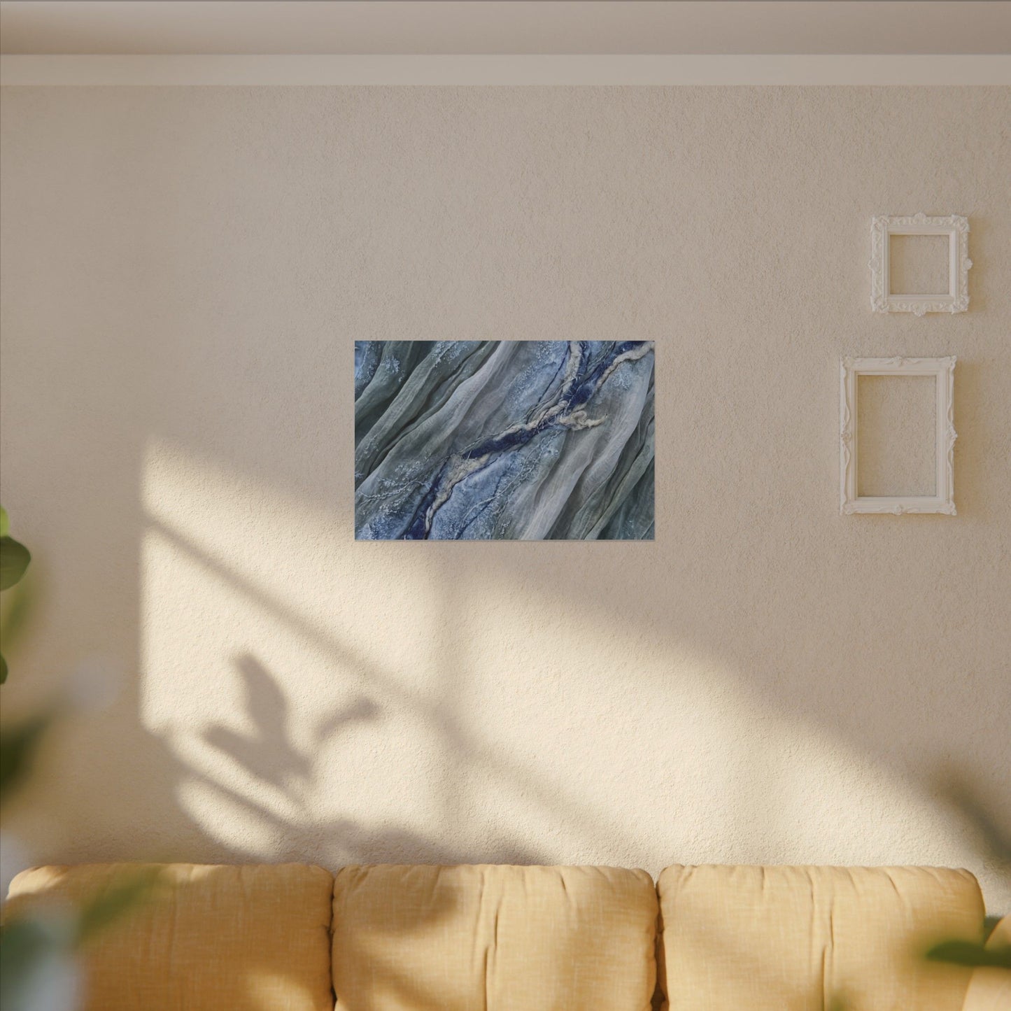 Moonlight Silk Drape Canvas Art - Japandi Mono No Aware