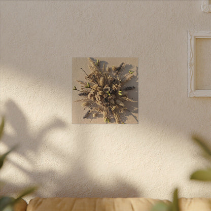 Dried Flowers Spring Canvas Art | Japandi Earthy Design