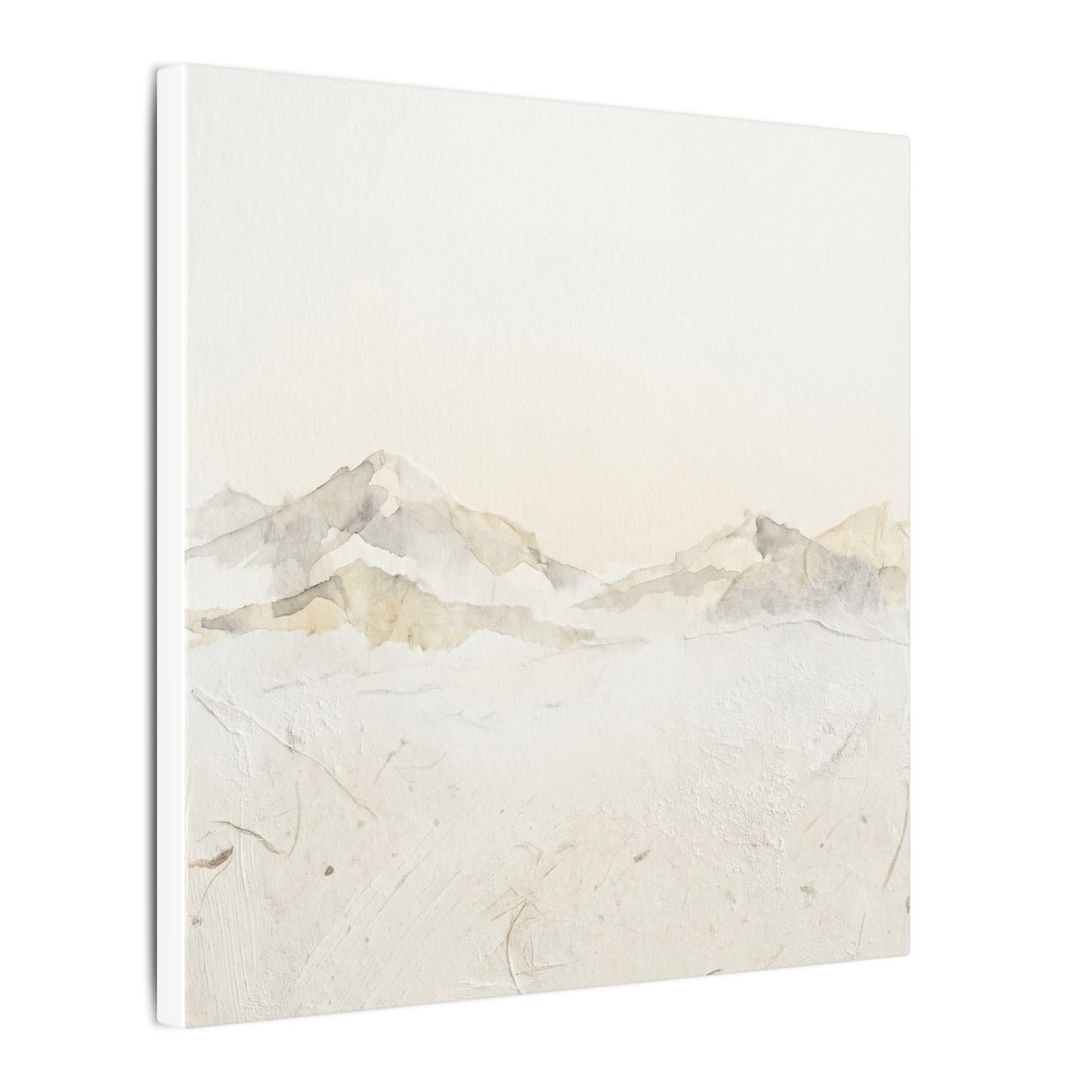 Mountain Mist Winter Canvas Art | Japandi Warm Design