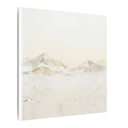 Mountain Mist Winter Canvas Art | Japandi Warm Design
