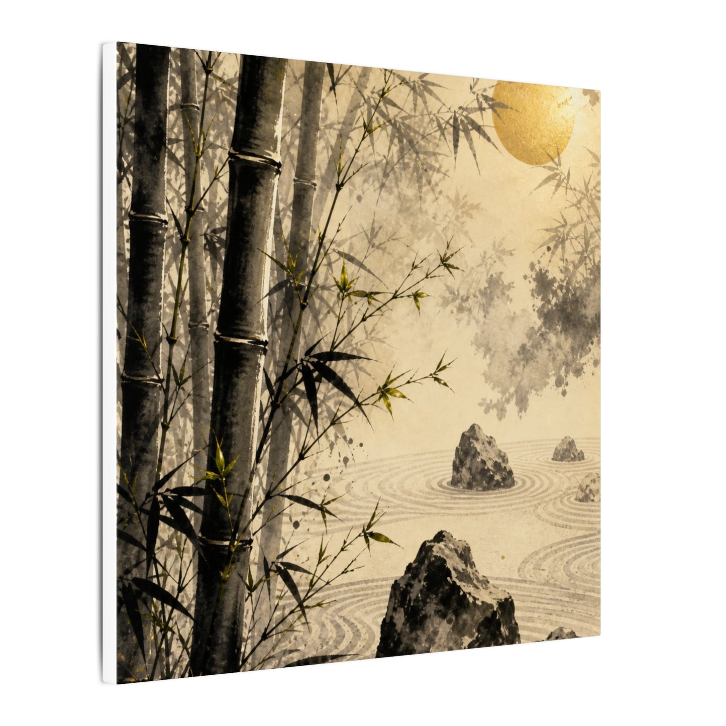 Peaceful Bamboo Grove Canvas Art - Karesansui Zen