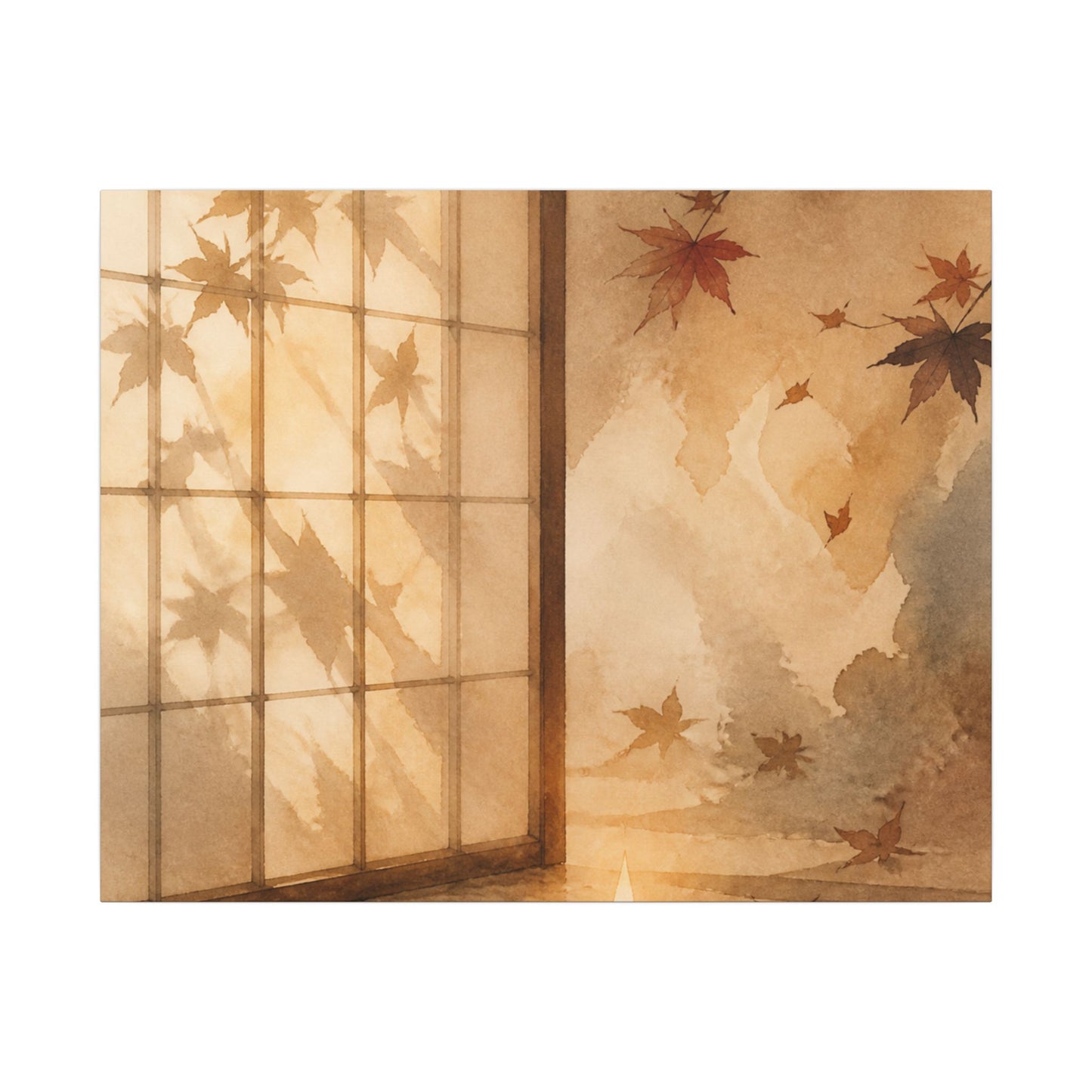 Candlelight Shoji Screen Canvas Art - Japandi Ma