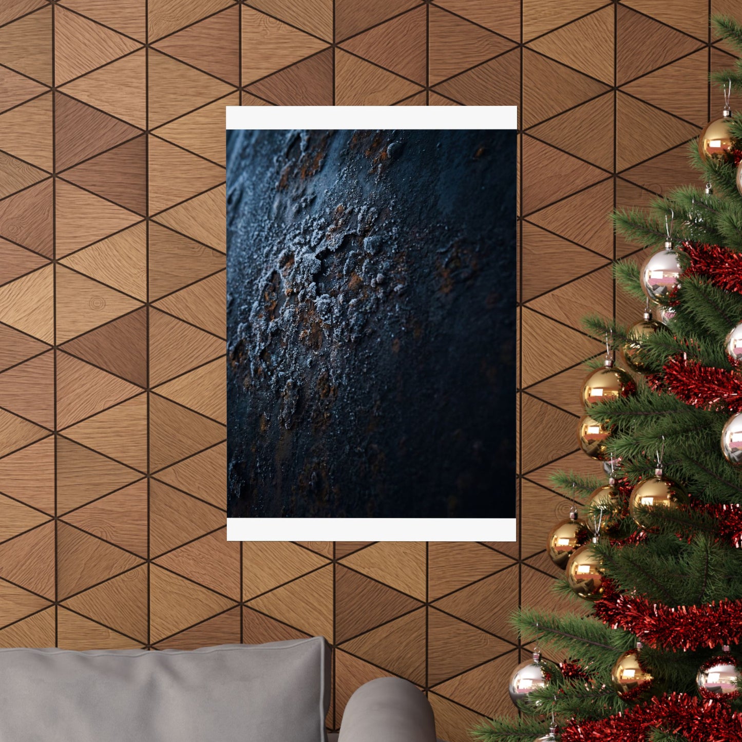 Rust Patina Wall Art Print | Winter Dark Japandi Shadow Zen Art