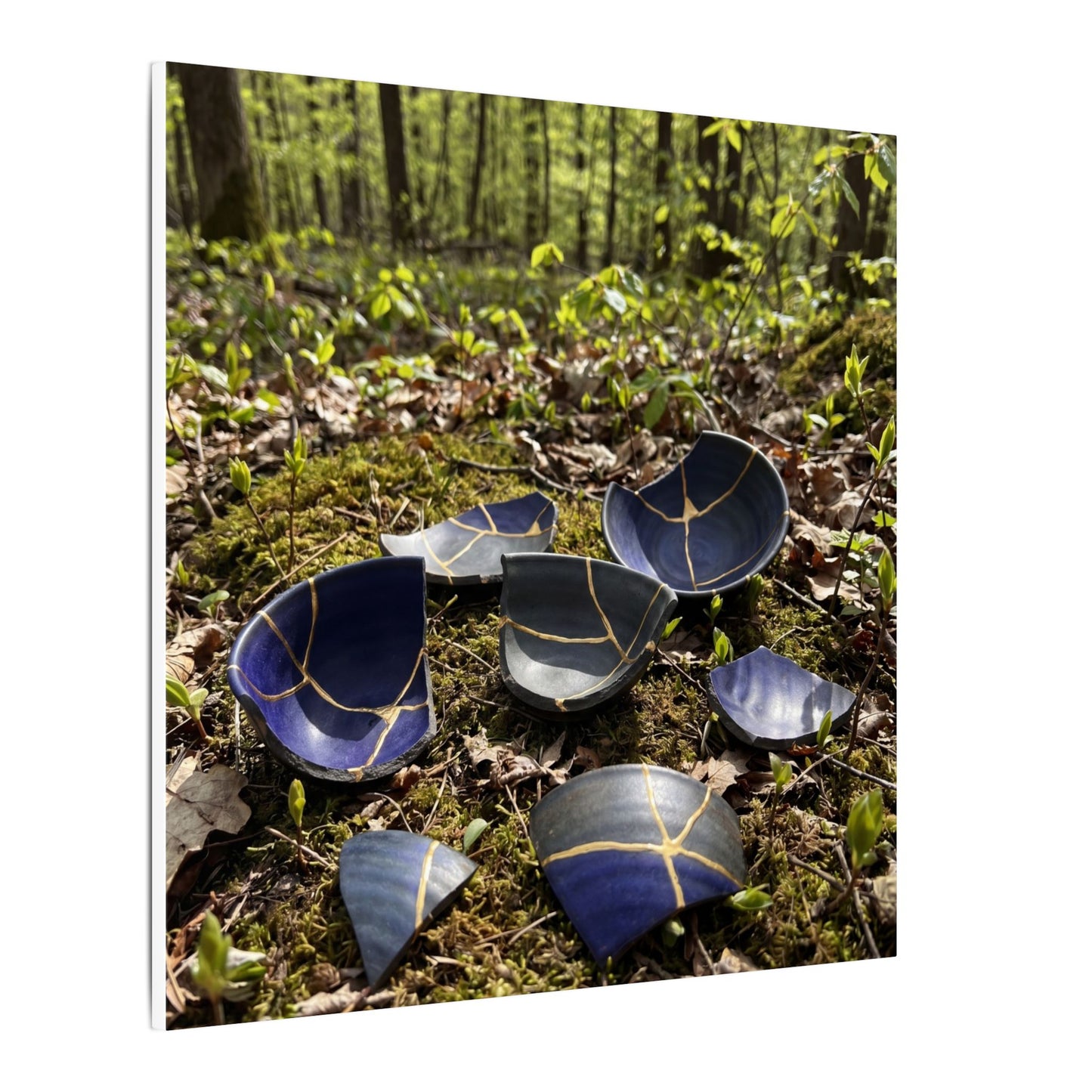Philosophical Broken Pottery Canvas Art - Broken Beauty Kintsugi