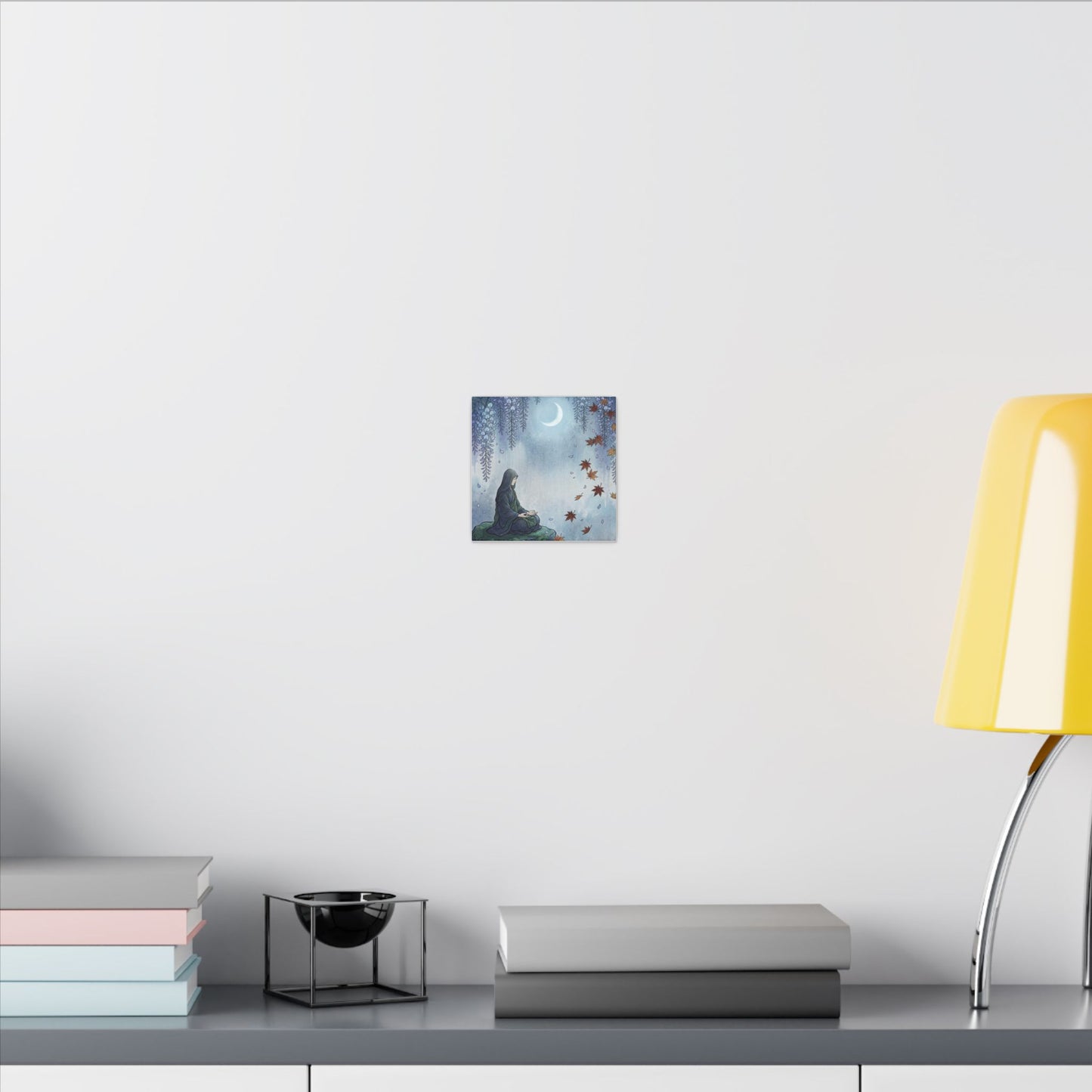Zen Wisteria in Moonlight | Ukiyo E Inspired Canvas Art