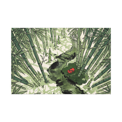 Peaceful Bamboo Grove Canvas Art - Ukiyo E Inspired Zen