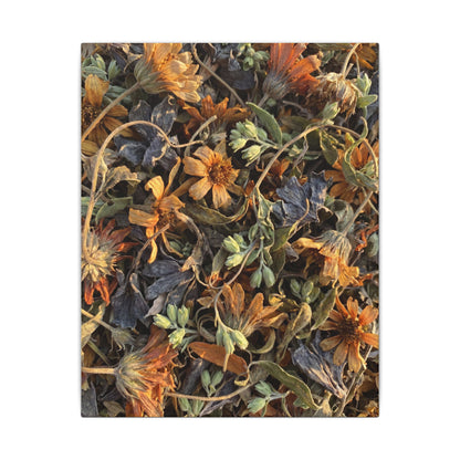 Spring Dried Flowers Japanese Pattern Canvas Art | Warm Decor