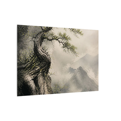 Spring Pine Tree Watercolor Canvas Art | Warm Decor