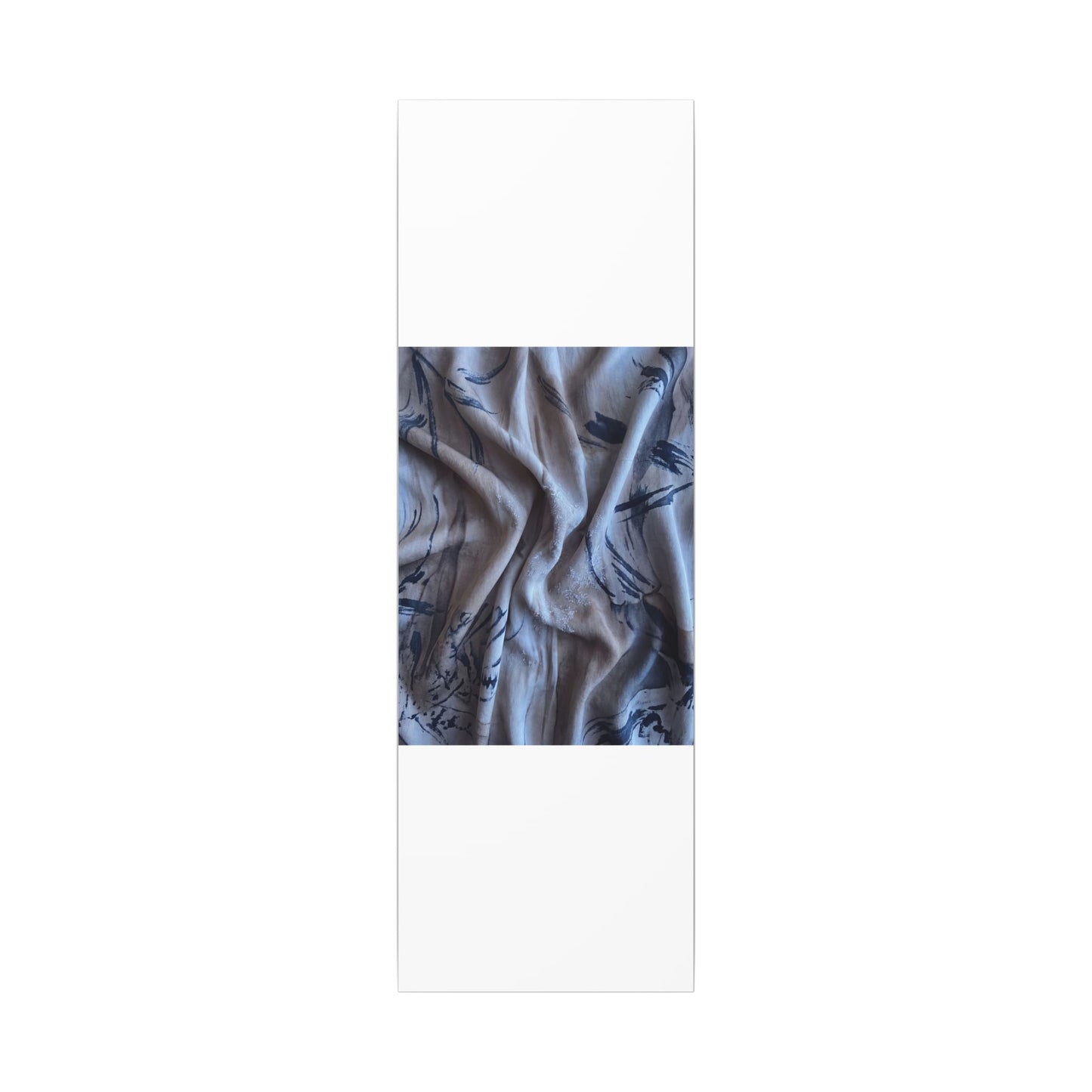 Silk Drape Winter Canvas Art | Japandi Earthy Design