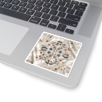 Silk Drape Sticker | Autumn Japandi Japanese Pattern Art