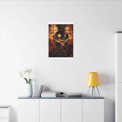 Beautiful Shoji Screen Canvas Art - Gold Vein Kintsugi