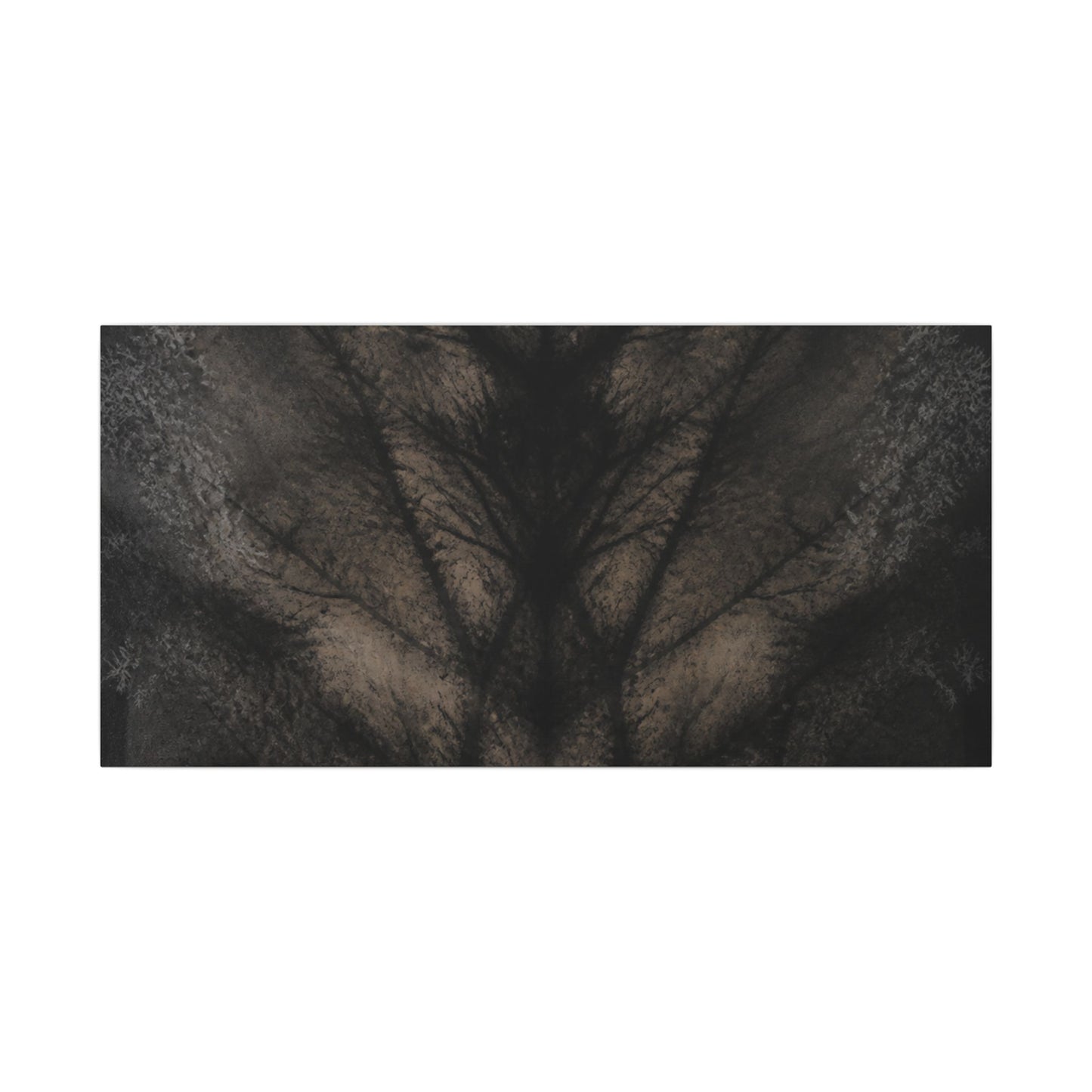Seijaku Shadow Play Canvas Art - Dark Japandi Charcoal Ink