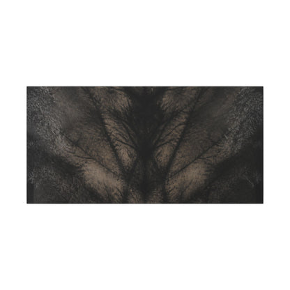 Seijaku Shadow Play Canvas Art - Dark Japandi Charcoal Ink