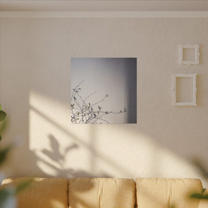 Japandi Shadow Play in Dawn | Japanese Pattern Canvas Art