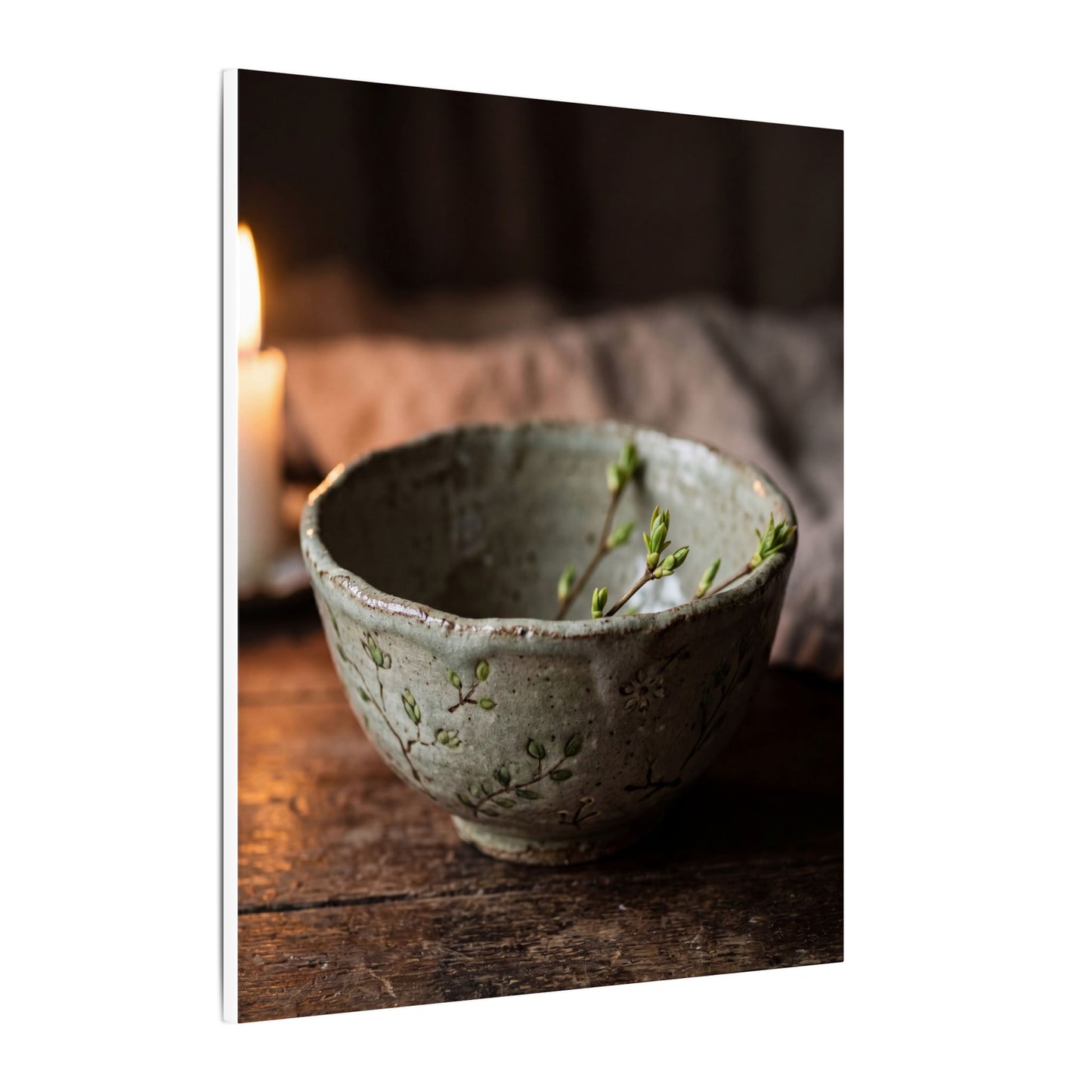 Ceramic Bowl Spring Canvas Art | Japandi Neutral Design