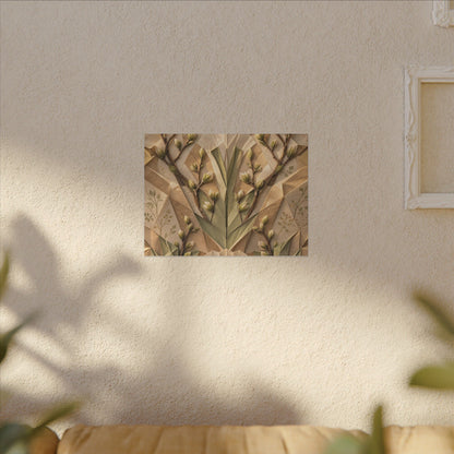 Kanso Paper Fold Canvas Art - Japandi Japanese Pattern