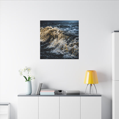 Ocean Wave Winter Canvas Art | Kintsugi Artful Design Art Print