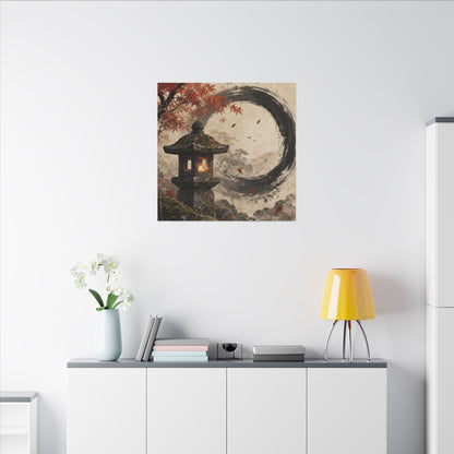 Ma Stone Lantern Canvas Art - Zen Enso