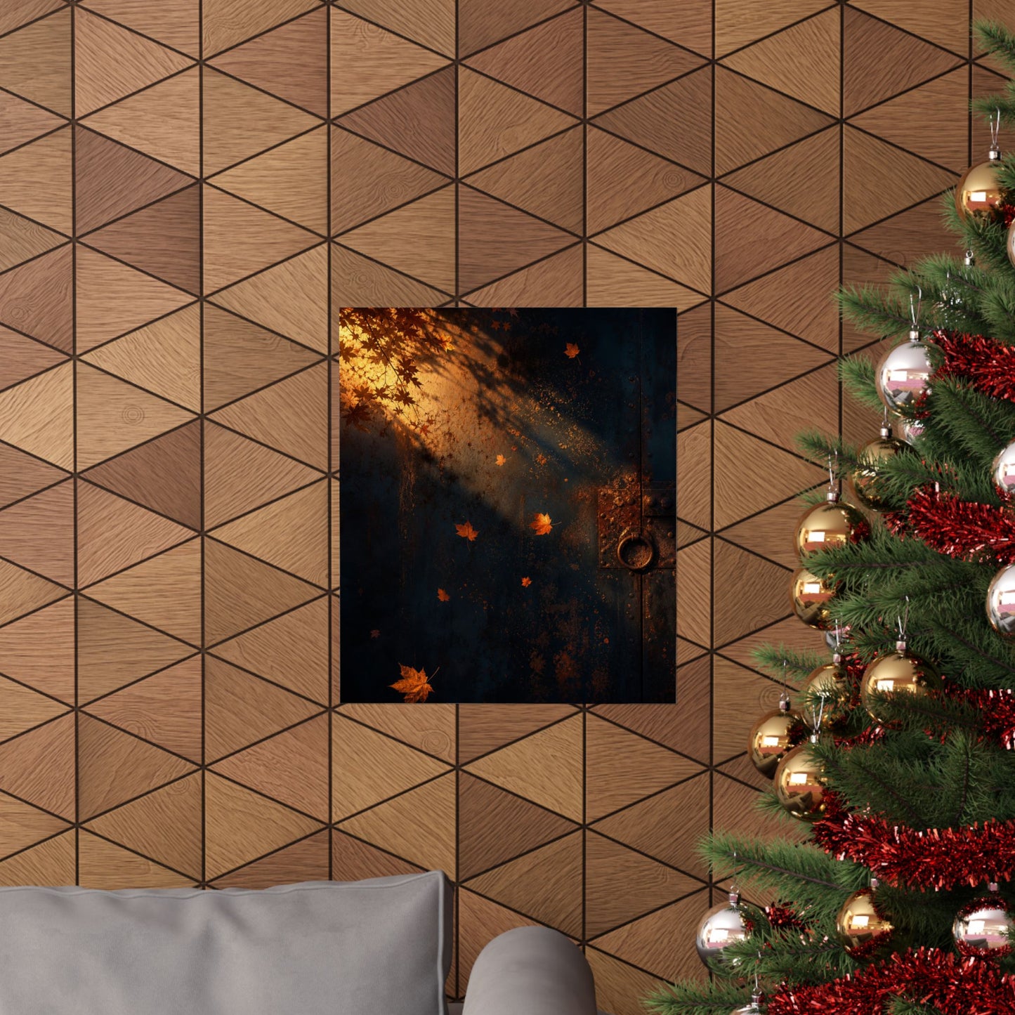 Rust Patina Wall Art Print | Autumn Dark Japandi Shadow Zen Art