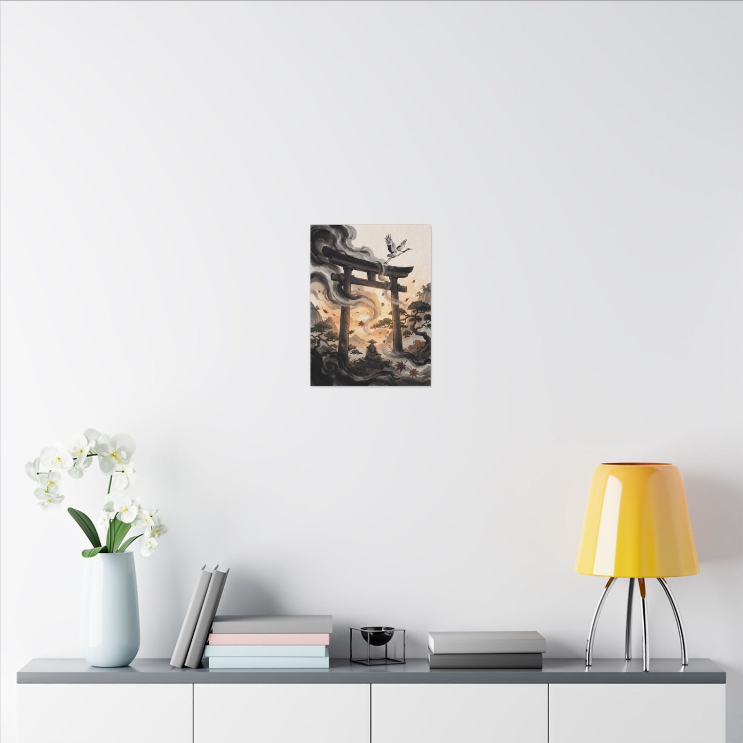 Torii Gate Ukiyo E Inspired Canvas Art | Serene Zen Art