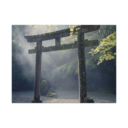 Torii Gate Canvas Art | Spring Zen Karesansui Art Art Print