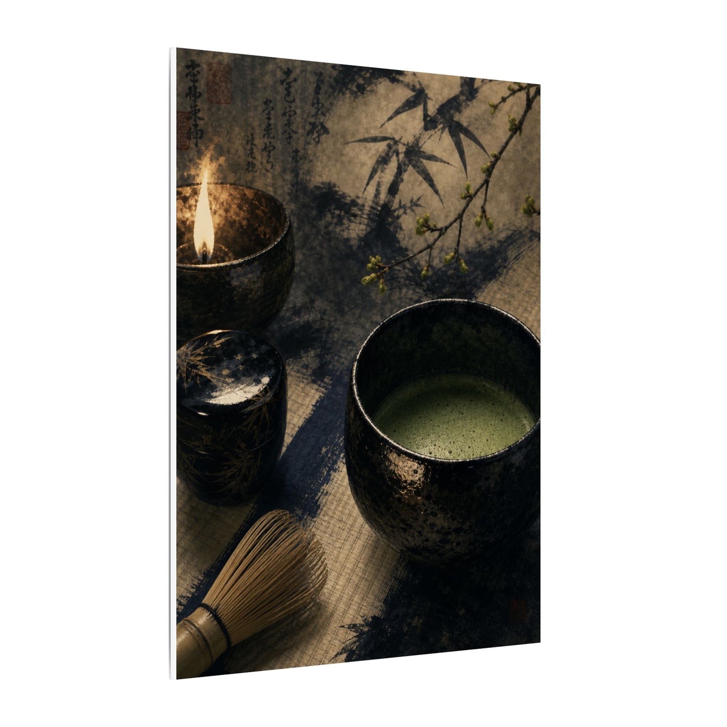 Ma Tea Ceremony Canvas Art - Zen Sumi E