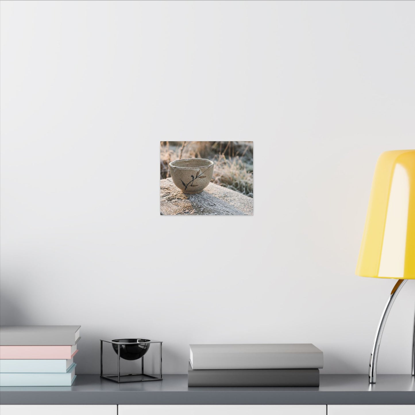 Golden Hour Ceramic Bowl Canvas Art - Japandi Ma