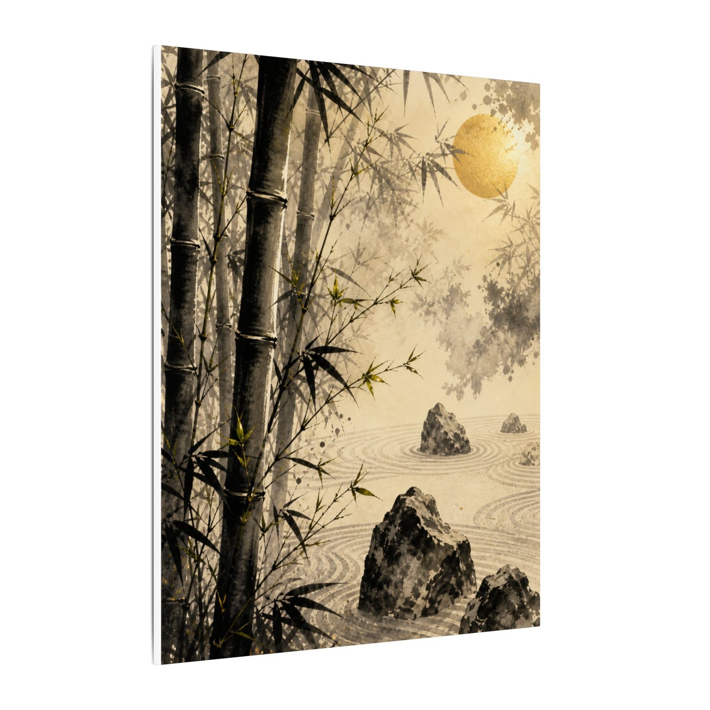 Peaceful Bamboo Grove Canvas Art - Karesansui Zen