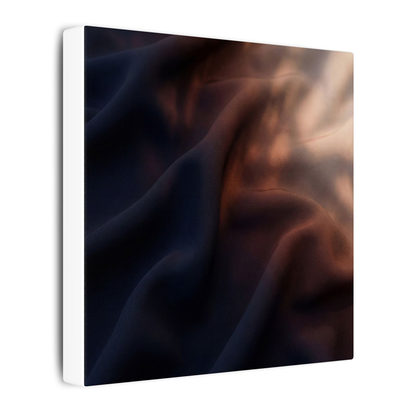 Dark Japandi Silk Drape in Dawn | Shadow Zen Canvas Art