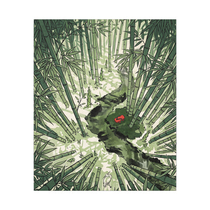 Peaceful Bamboo Grove Canvas Art - Ukiyo E Inspired Zen