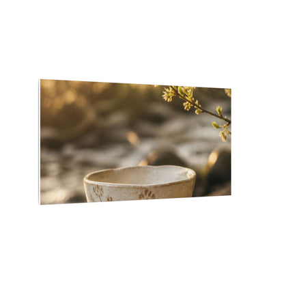 Neutral Ceramic Bowl Canvas Art - Japanese Pattern Japandi