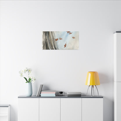 Ma Silk Drape Canvas Art - Japandi Watercolor