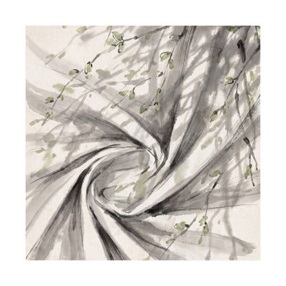 Silk Drape Wall Art Print | Spring Zen Sumi E Art