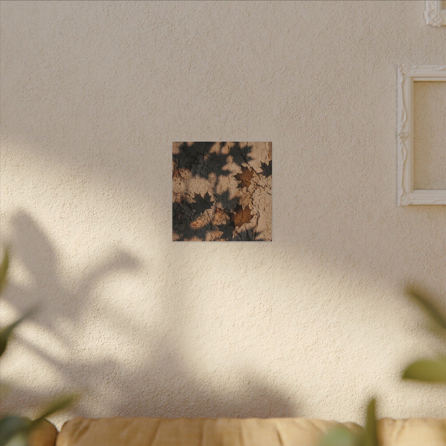 Cozy Shadow Play Canvas Art - Texture Japandi
