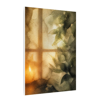 Cozy Shoji Screen Canvas Art - Watercolor Japandi