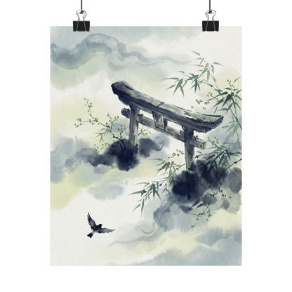 Torii Gate Spring Wall Art Print | Zen Peaceful Design
