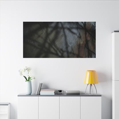 Shadow Play Dark Texture Canvas Art | Sophisticated Dark Japandi Art