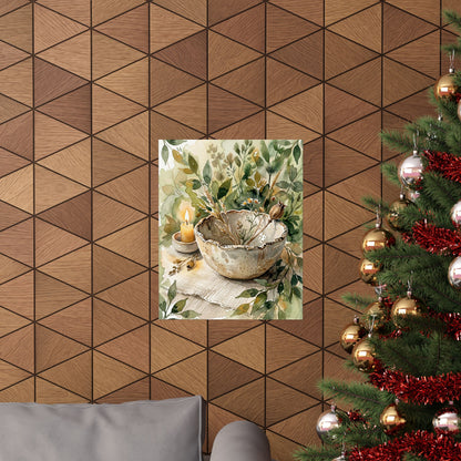Ceramic Bowl Watercolor Wall Art Print | Neutral Japandi Art
