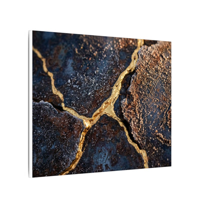 Winter Rust Patina Gold Vein Canvas Art | Resilient Decor