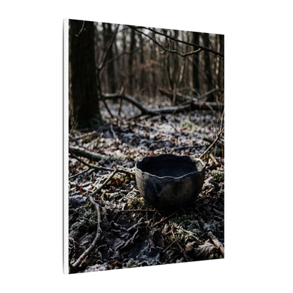 Dappled Ceramic Bowl Canvas Art - Dark Japandi Kanso