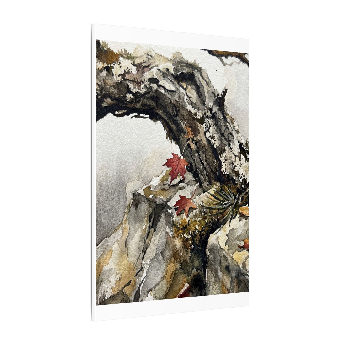 Pine Tree Autumn Canvas Art | Japandi Earthy Design