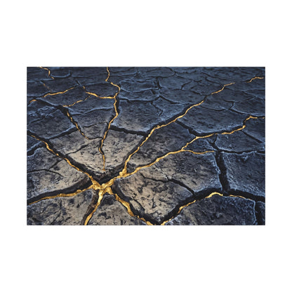 Cracked Earth Broken Beauty Canvas Art | Artful Kintsugi Art