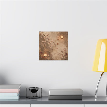 Cherry Blossom Canvas Art | Autumn Japandi Japanese Pattern Art