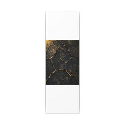 Cracked Earth Canvas Art | Winter Dark Japandi Shadow Zen Art